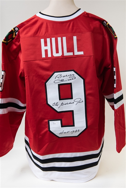 Bobby Hull (HOFer) Signed Blawkhawks Jersey - JSA