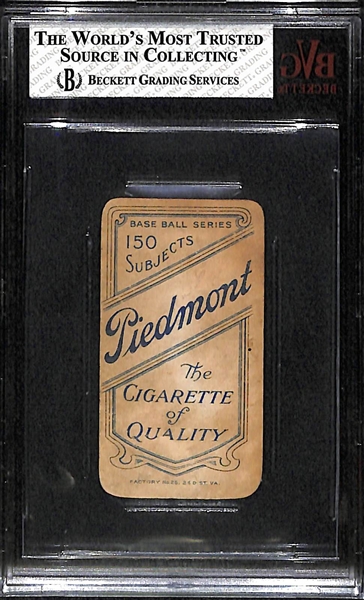 1909-11 T206 Bobby Wallace (HOFer) - Piedmont Back - BVG 1