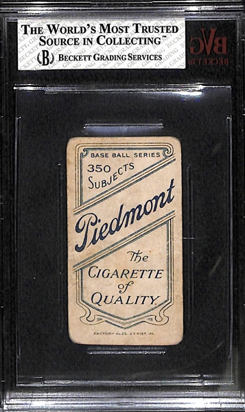 1909-11 T206 Chief Bender (HOFer) - Pitching Trees in Back - Piedmont Back - BVG 1.5