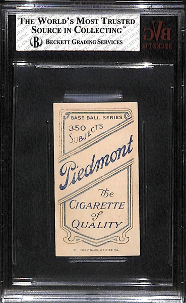 1909-11 T206 Fred Beck - Piedmont Back - BVG 2