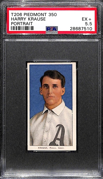 T206 Piedmont 350 Harry Krause Portrait PSA 5.5