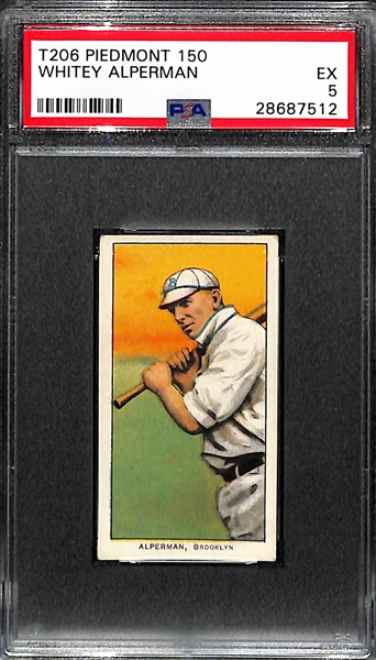 T206 Piedmont 150 Whitey Alperman PSA 5