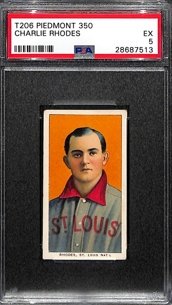 T206 Piedmont 350 Charlie Rhodes PSA 5