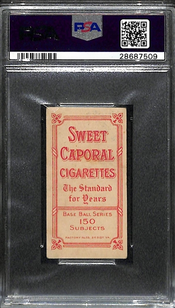 T206 Sweet Caporal 150/25 Heinie Wagner Bat On Left Shoulder PSA 4.5