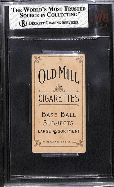 1909 T206 Clark Griffith Old Mill Factory 25 Back (Batting) - BVG 1