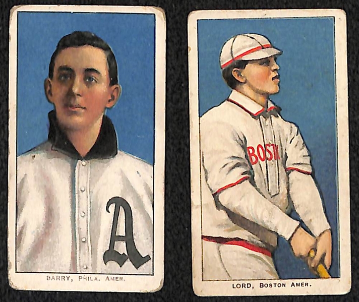 Lot of (2) 1909 T206 Cards - Harry Bris Lord (Piedmont Factory 25) and Jack Barry (Piedmont Factory 25)