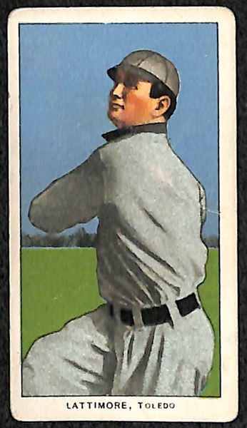 Lot of (2) 1909 T206 Minor League Cards - George Merritt (Sovereign Back - Jersey City) and Bill Lattimore (Piedmont Factory 25 - Toldeo)