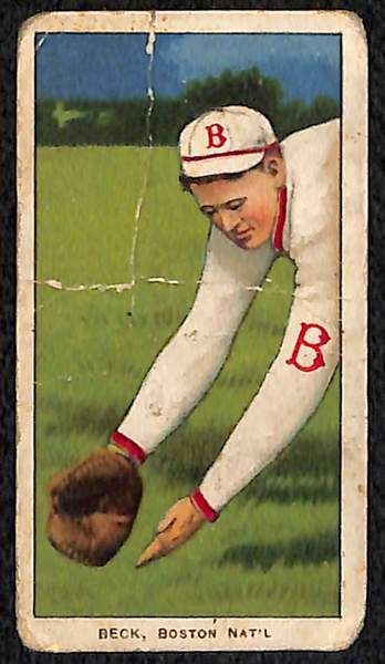 Lot of (4) 1909 T206 Cards - McLean, Eagan, Barbaeu, Beck
