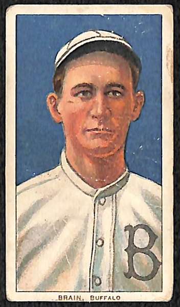 Lot of (4) 1909 T206 Minor League Cards - Brain, Cassidy, Clark, Casey