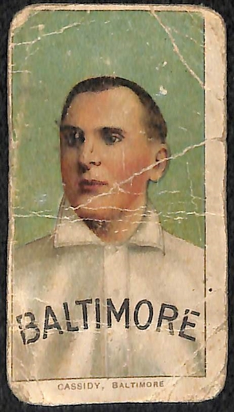 Lot of (4) 1909 T206 Minor League Cards - Brain, Cassidy, Clark, Casey