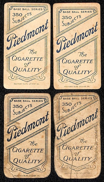 Lot of (4) 1909 T206 Minor League Cards - Dorner, Lattimore, Oberlin, Pickering