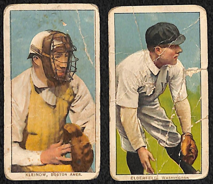 Lot of (5) 1909 T206 Cards - Hoffman, Kleinow, Elberfield (Fielding), Gray, McBride