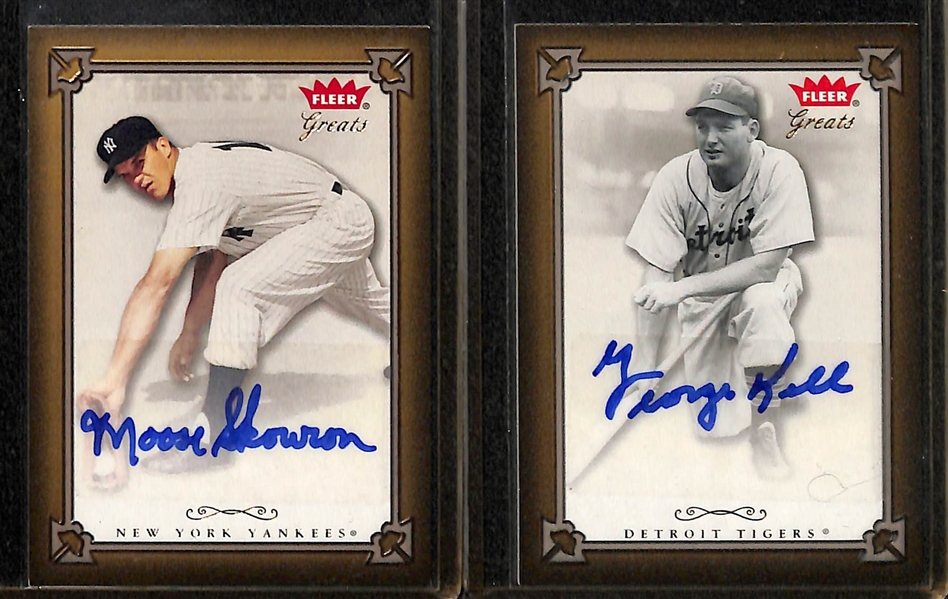 Lot Of 13 2004 Fleer Greats Autograph Cards w. Yastremski & Gibson