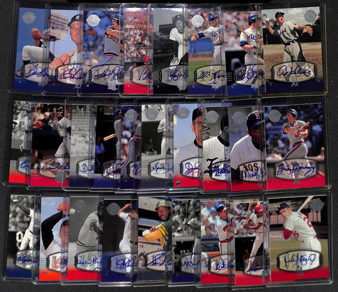 Lot Of 27 2004 Upper Deck Legends Autograph Cards w. Kaline & Scioscia