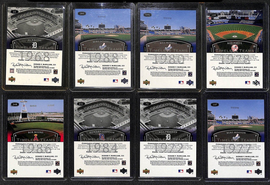 Lot Of 27 2004 Upper Deck Legends Autograph Cards w. Kaline & Scioscia