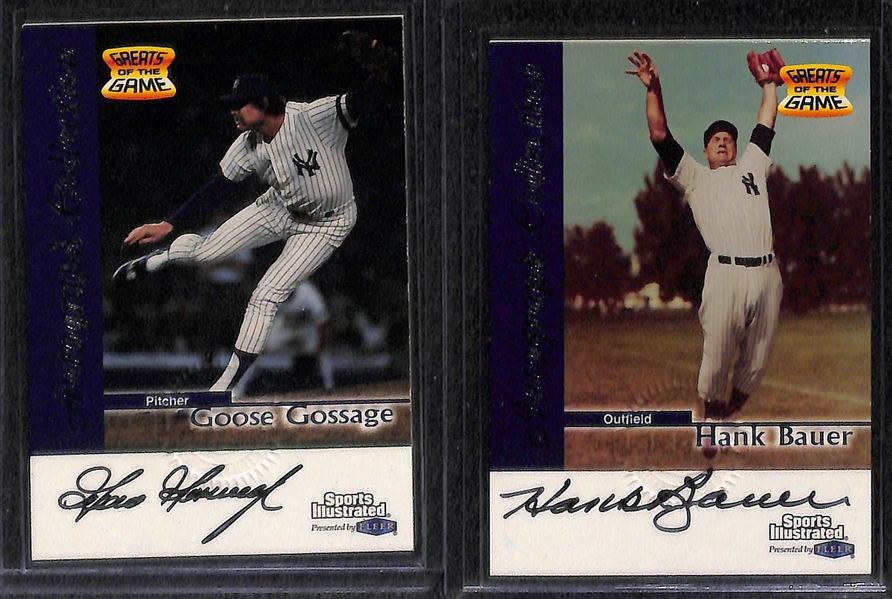 Lot Of 28 1999 Fleer Sports Illustrated Autograph Cards w. Musial & Killebrew