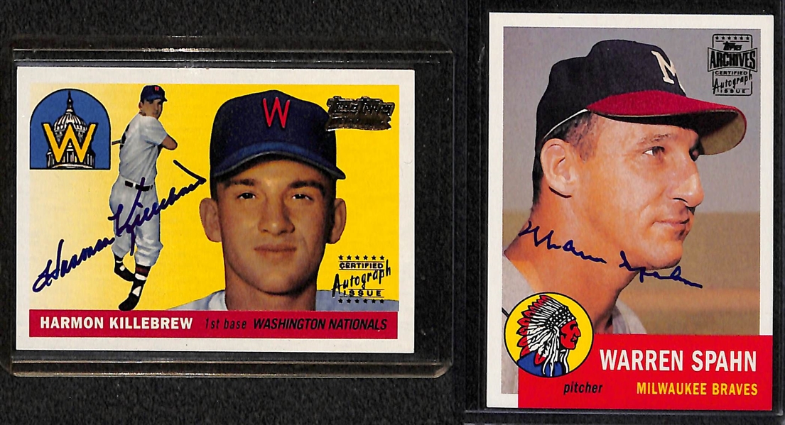 Lot Of 5 Topps HOF Legends Autograph Cards w. Banks & Spahn