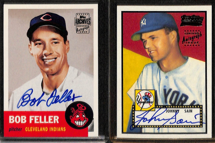 Lot Of 5 Topps HOF Legends Autograph Cards w. Banks & Spahn