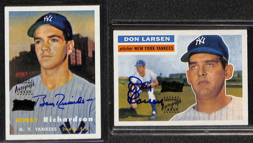 Lot Of 15 Topps Legends Autograph cards w. Spahn & Bunning
