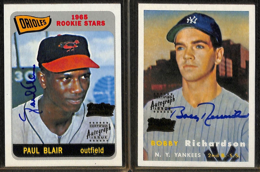 Lot Of 15 Topps Legends Autograph cards w. Spahn & Bunning