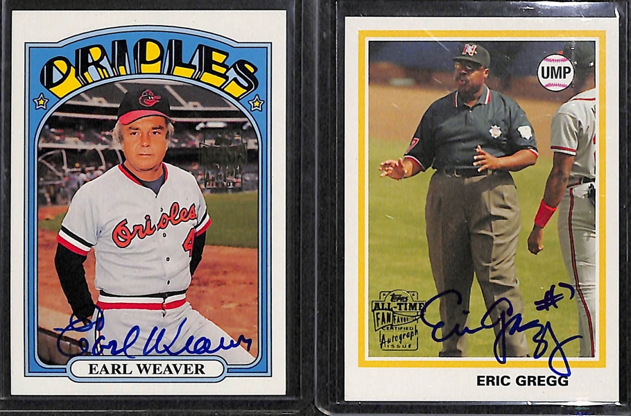 Lot Of 20 Topps HOF & Old Stars Autograph Cards w. Weaver & Jenkins