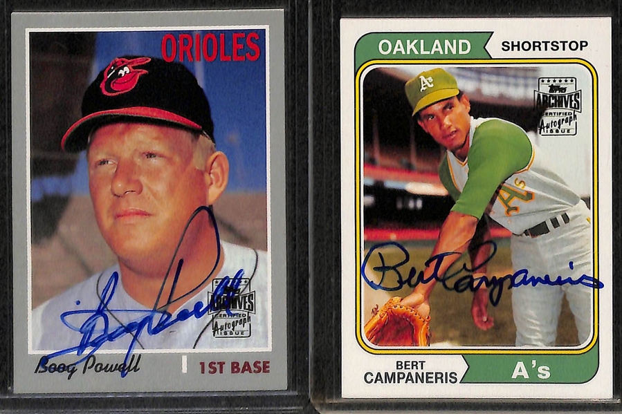 Lot Of 20 Topps HOF & Old Stars Autograph Cards w. Weaver & Jenkins