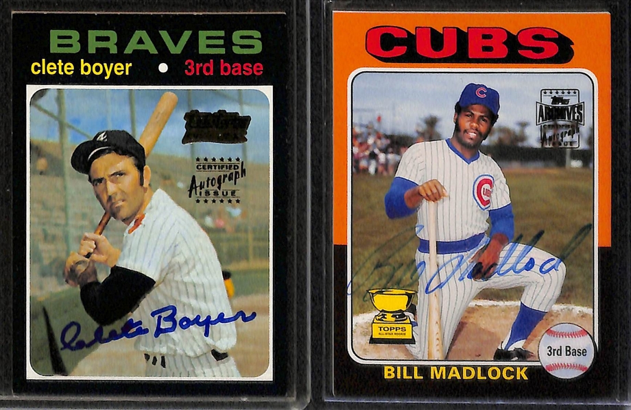 Lot Of 20 Topps HOF & Old Stars Autograph Cards w. Weaver & Jenkins