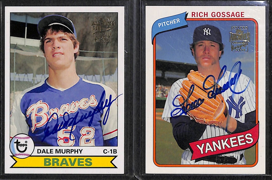Lot Of 39 Topps Archives Autograph Cards w. Murphy & Gossage