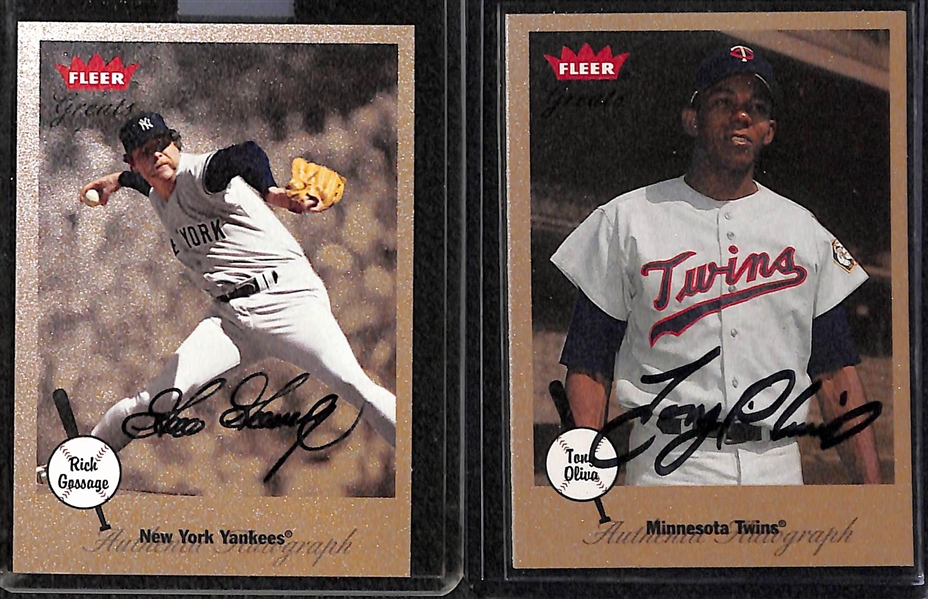 Lot Of 15 HOF & Old Stars Autograph Cards w. Strawberry & Gooden