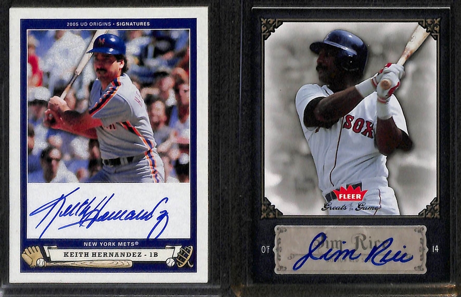 Lot Of 20 HOF & Stars Autograph Cards w. Killebrew & Seaver