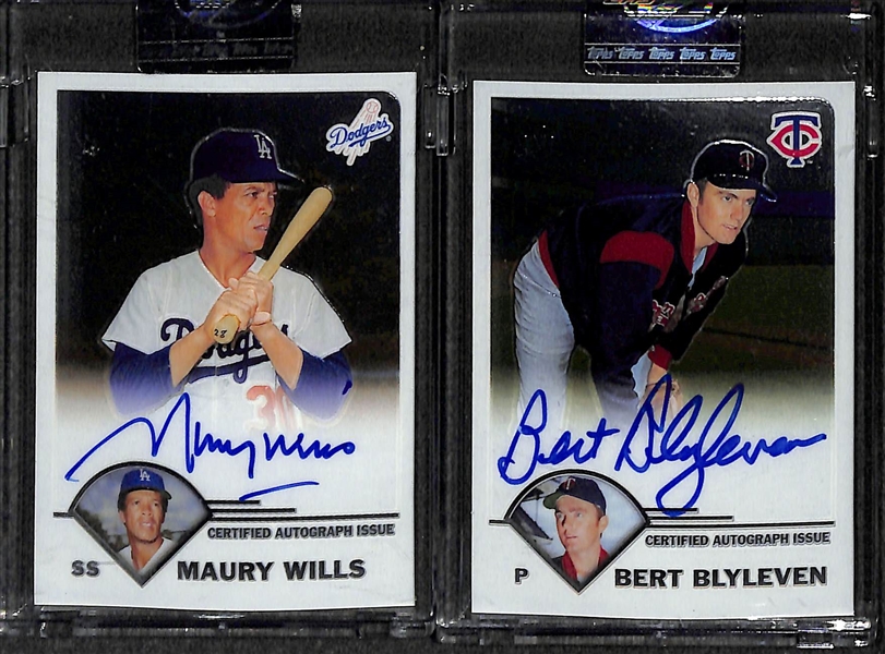 Lot Of 16 2003 Topps Chrome Retired Autograph Cards w. Mazeroski & Aparicio