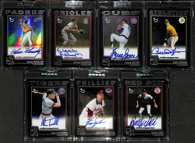 Lot Of 7 2004 Topps Chrome Retired Autograph Cards w. Fisk & Robinson