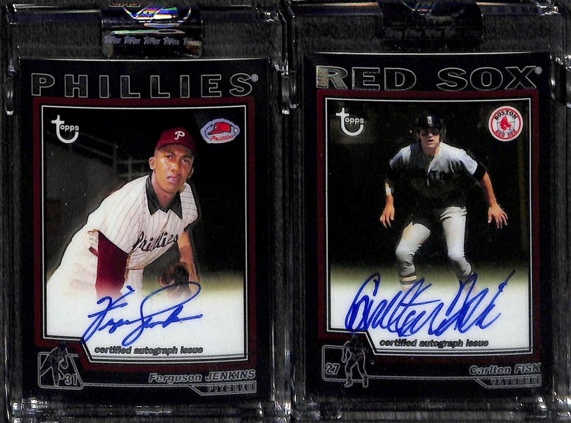 Lot Of 7 2004 Topps Chrome Retired Autograph Cards w. Fisk & Robinson