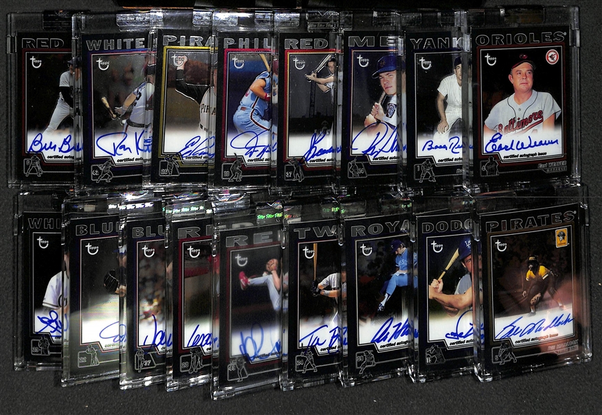 Lot Of 17 2004 Topps Chrome Retired Autograph Cards w. Weaver & Daulton