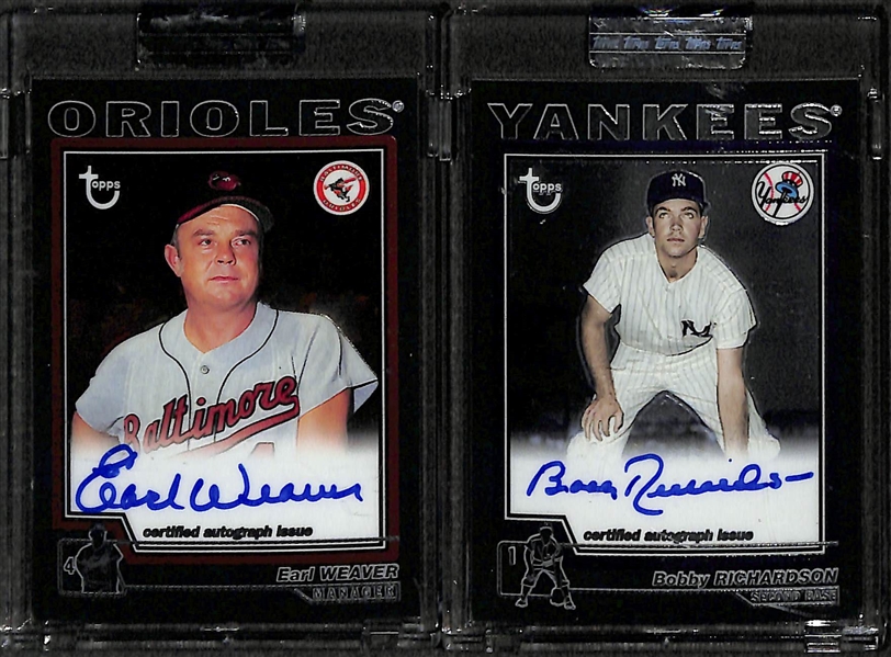 Lot Of 17 2004 Topps Chrome Retired Autograph Cards w. Weaver & Daulton