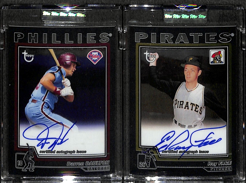 Lot Of 17 2004 Topps Chrome Retired Autograph Cards w. Weaver & Daulton