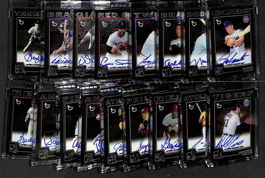 Lot Of 17 2004 Topps Chrome Retired Autograph Cards w. Santo & Murphy