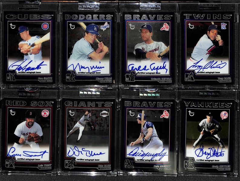 Lot Of 17 2004 Topps Chrome Retired Autograph Cards w. Santo & Murphy