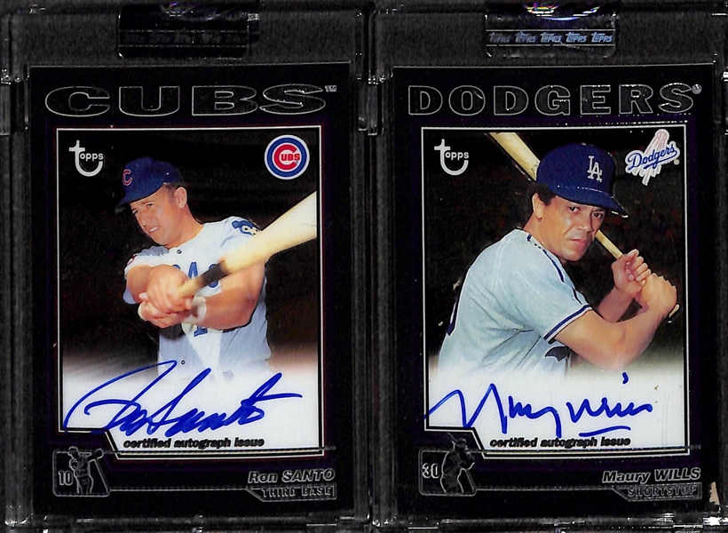 Lot Of 17 2004 Topps Chrome Retired Autograph Cards w. Santo & Murphy