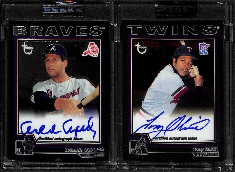 Lot Of 17 2004 Topps Chrome Retired Autograph Cards w. Santo & Murphy