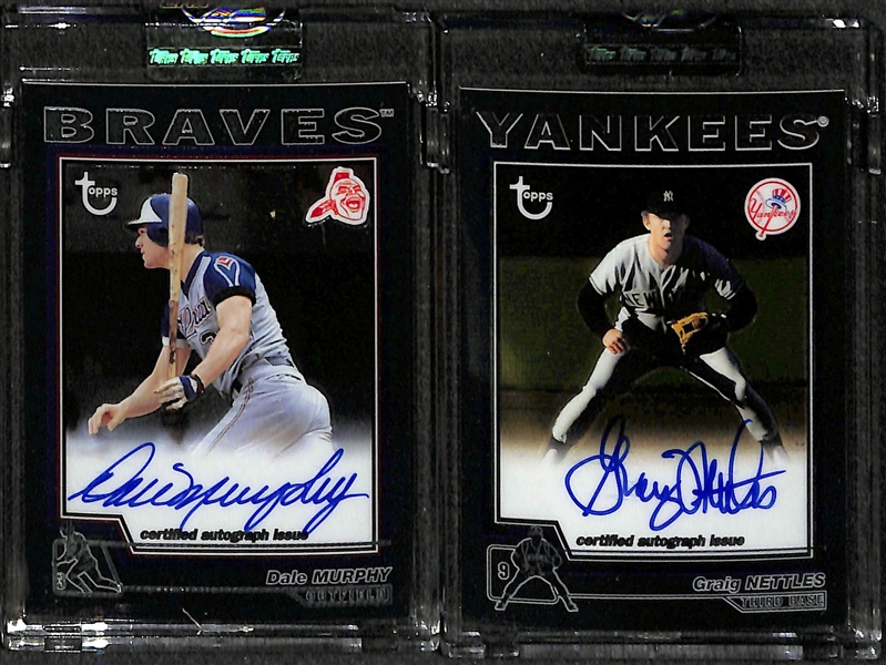 Lot Of 17 2004 Topps Chrome Retired Autograph Cards w. Santo & Murphy
