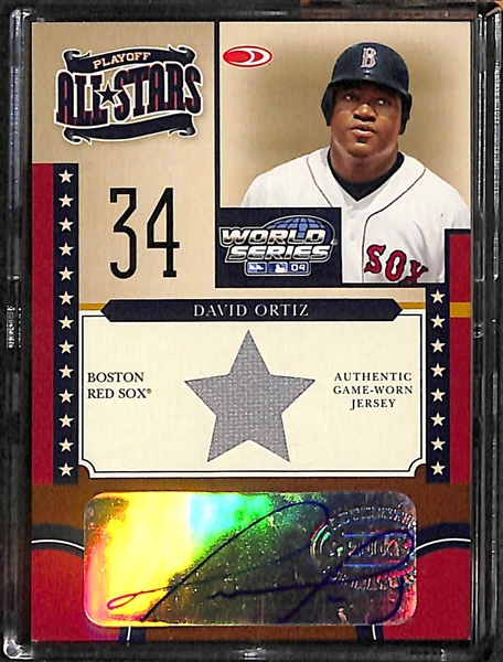 Lot Of 14 HOF & Stars Autograph Cards w. David Ortiz