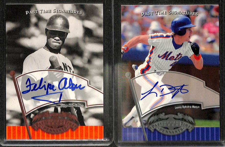 Lot Of 14 HOF & Stars Autograph Cards w. David Ortiz
