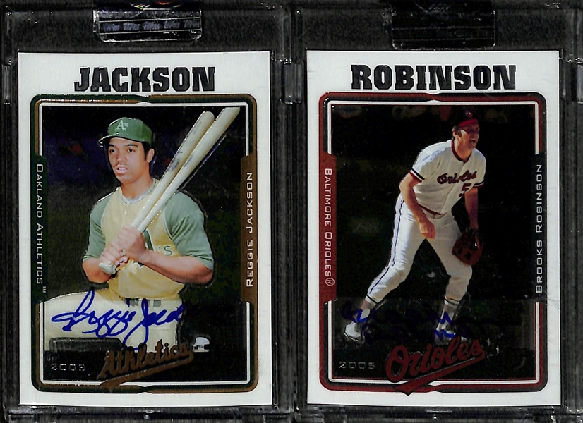 Lot Of 7 2005 Topps Chrome Retired Autograph Cards w. Snider & Jackson