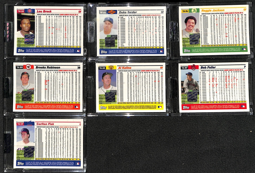 Lot Of 7 2005 Topps Chrome Retired Autograph Cards w. Snider & Jackson