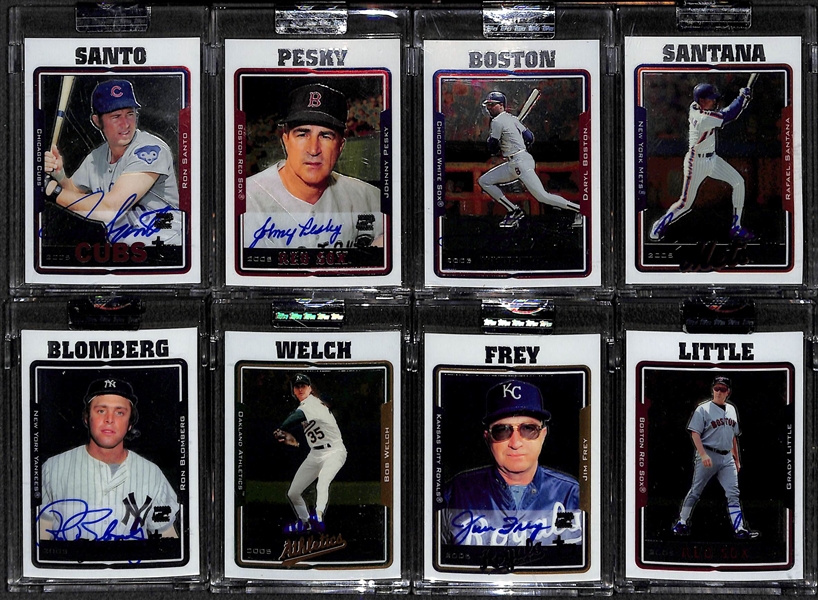 Lot Of 20 2005 Topps Chrome Retired Autograph Cards w. Ron Santo