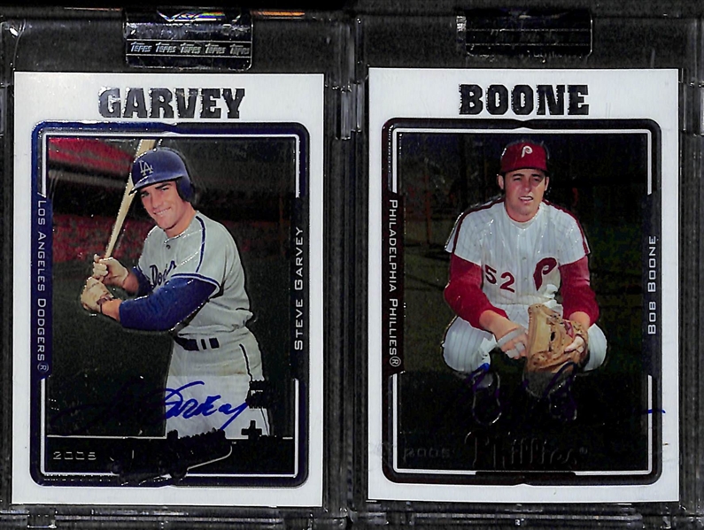 Lot Of 20 2005 Topps Chrome Retired Autograph Cards w. Raines & Garvey