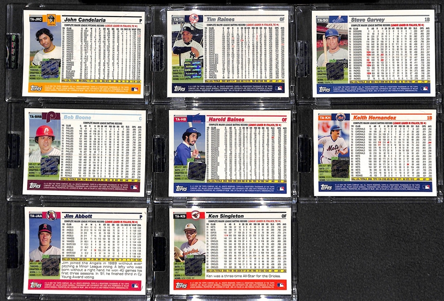 Lot Of 20 2005 Topps Chrome Retired Autograph Cards w. Raines & Garvey