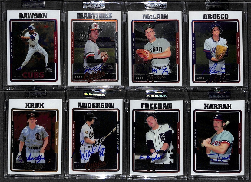 Lot Of 20 2005 Topps Chrome Retired Autograph Cards w. Andre Dawson