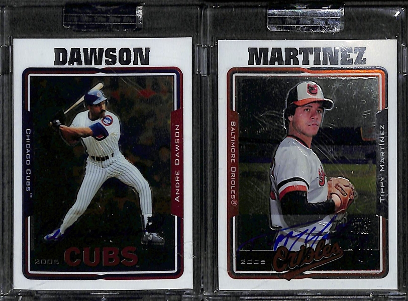 Lot Of 20 2005 Topps Chrome Retired Autograph Cards w. Andre Dawson